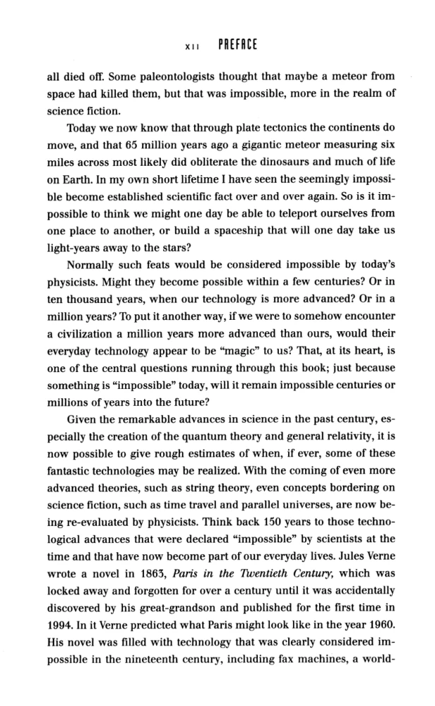 Physics of the Impossible