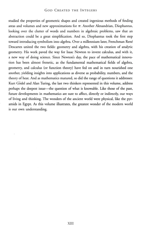 God Created the Integers