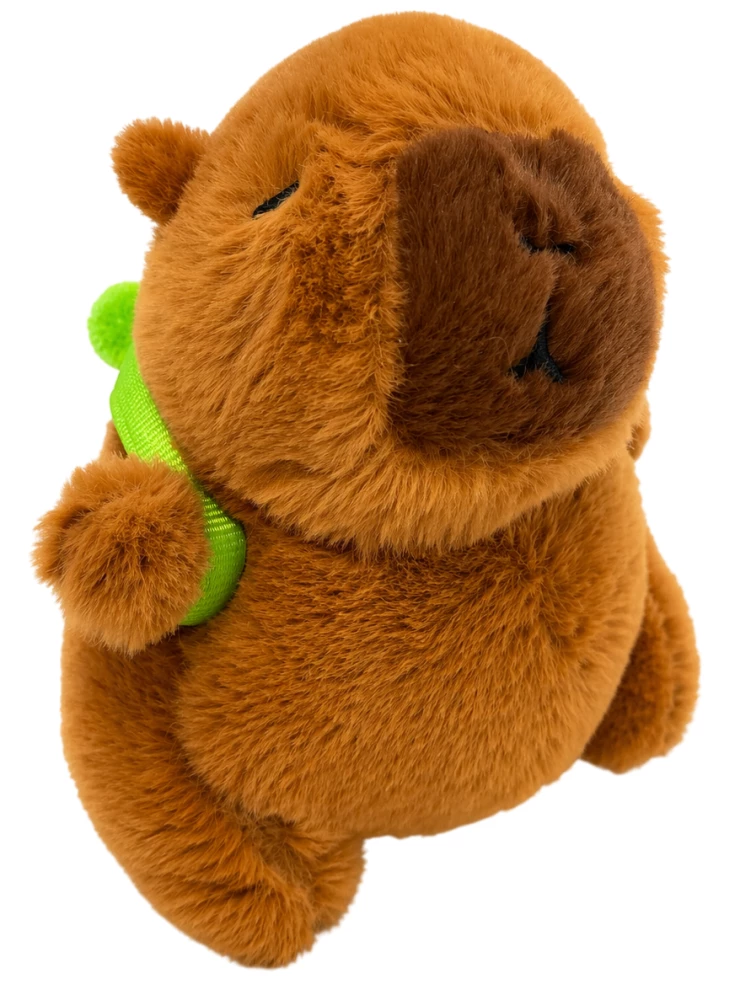 Weiche Plüschfigur - Capybara mit Rucksack 11 cm, zum Aufhängen
