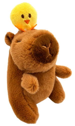 Soft Toy - Capybara with Chick, 11cm