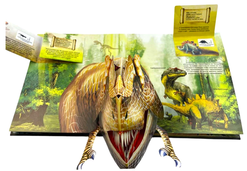 Erstaunliche Dinosaurier für die Kleinsten. 3D-Panorama