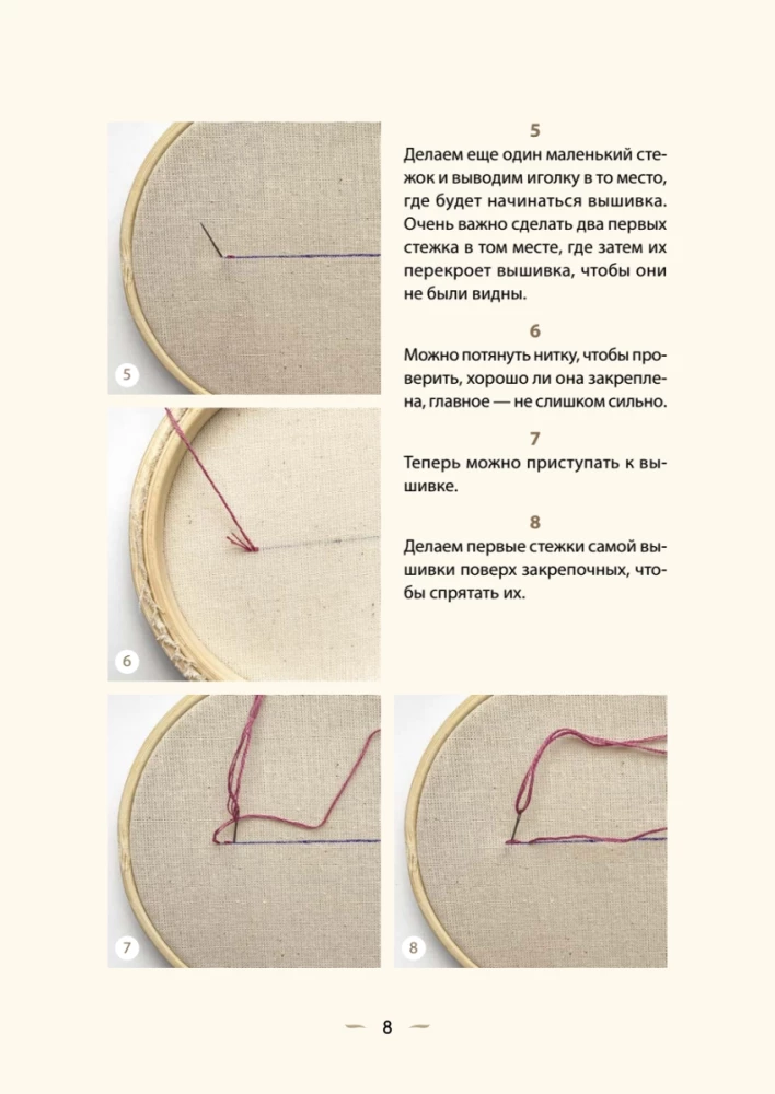 Embroidery for Beginners. Simple Stitches, Stitches, and Shapes