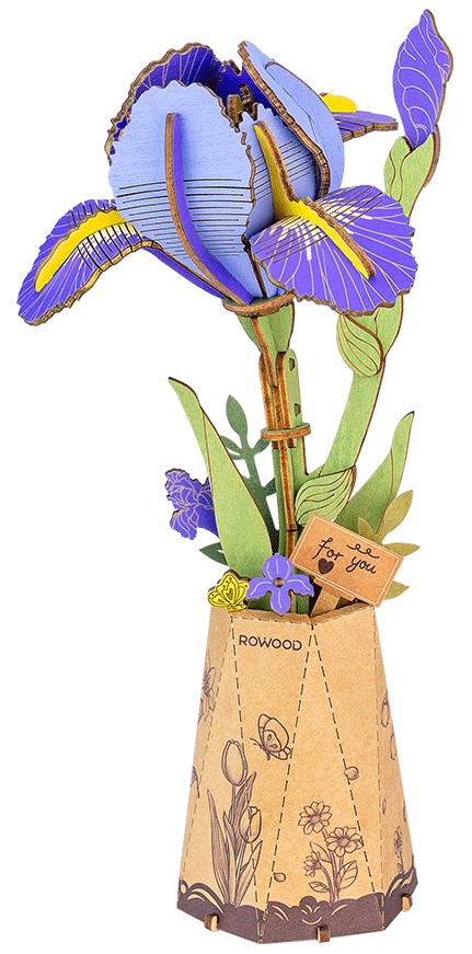 Konstruktors ROBOTIME - Purple Iris, 73 detaļas