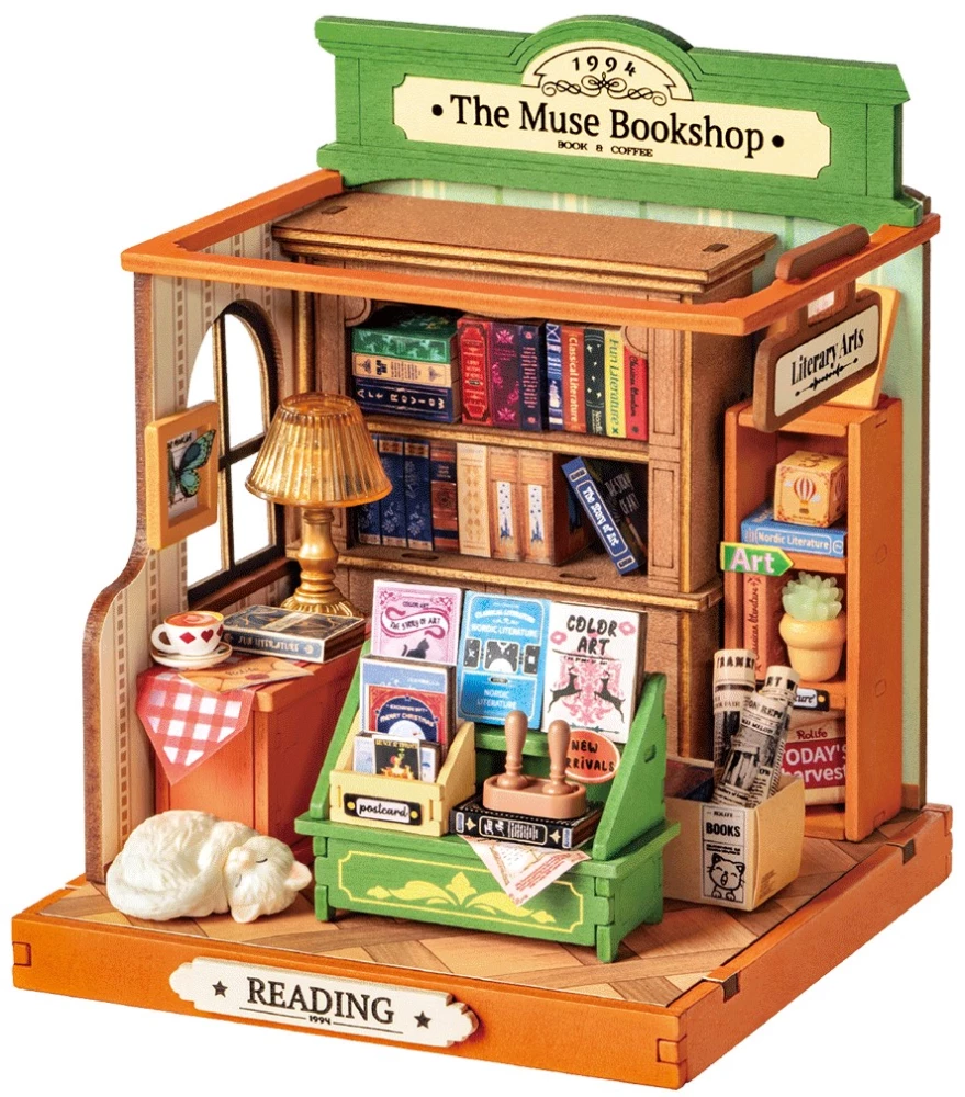 3D-saliekamā miniātūra ROBOTIME - The Muse Bookshop, 114 detaļas