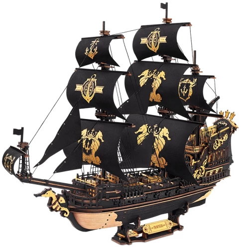 3D-zestaw miniatur ROBOTIME - The Seahorse Barque, 603 elementy