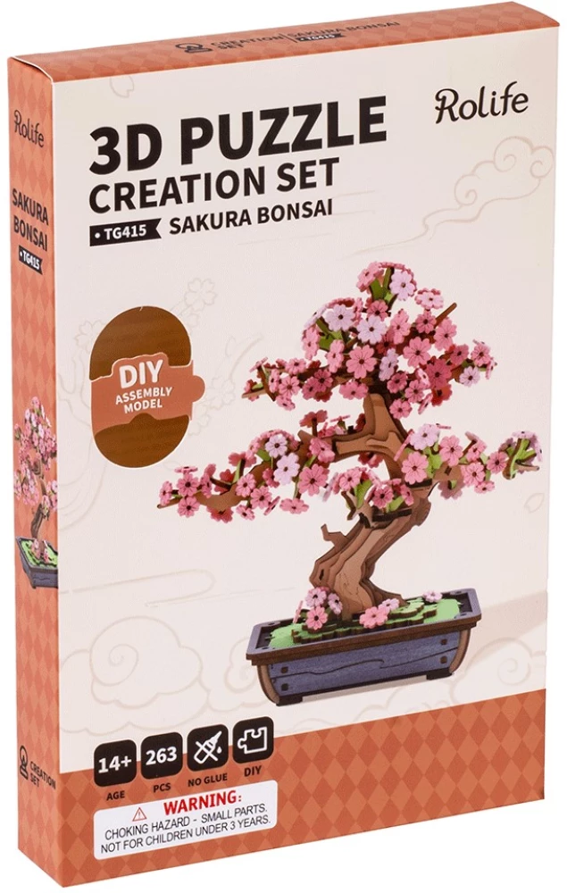 3D-saliekamā miniātūra ROBOTIME - Sakura Bonsai, 263 detaļas