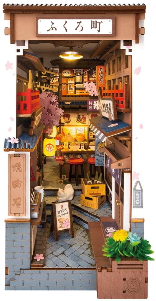 3D-saliekamā miniātūra ROBOTIME - Sakura Wine Alley, 249 detaļas