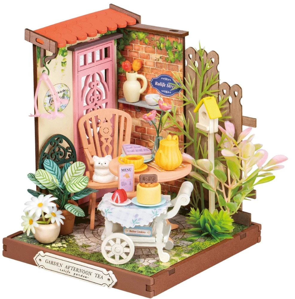 3D-saliekamā miniātūra ROBOTIME - Fancy Tea Yard, 112 detaļas