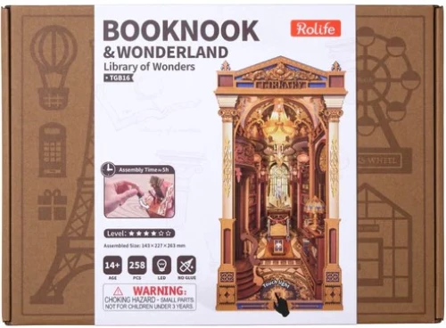 3D-сборная миниатюра ROBOTIME - Library of Wonders, 258 деталей