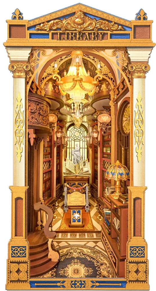 3D-saliekamā miniātūra ROBOTIME - Brīnumu bibliotēka, 258 detaļas