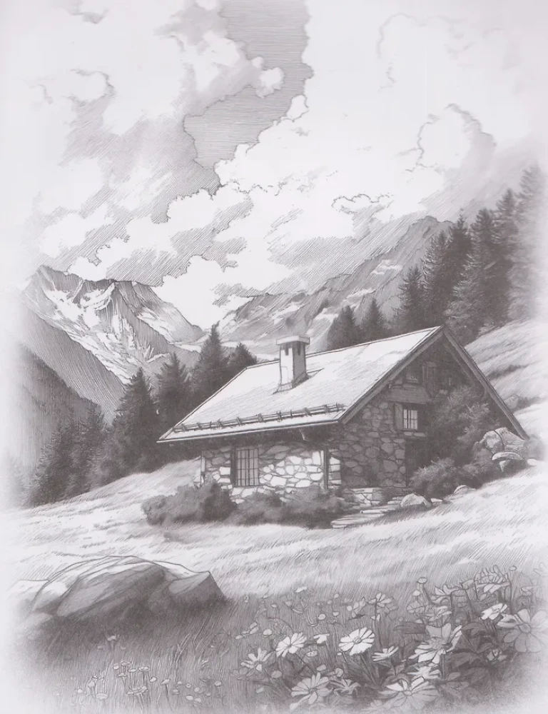 Mano eskizai. Peizažai. 15 eskizų štrichavimui