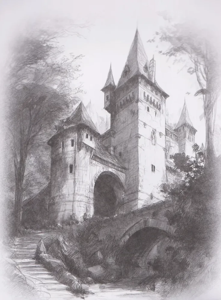 Mano eskizai. Peizažai. 15 eskizų štrichavimui