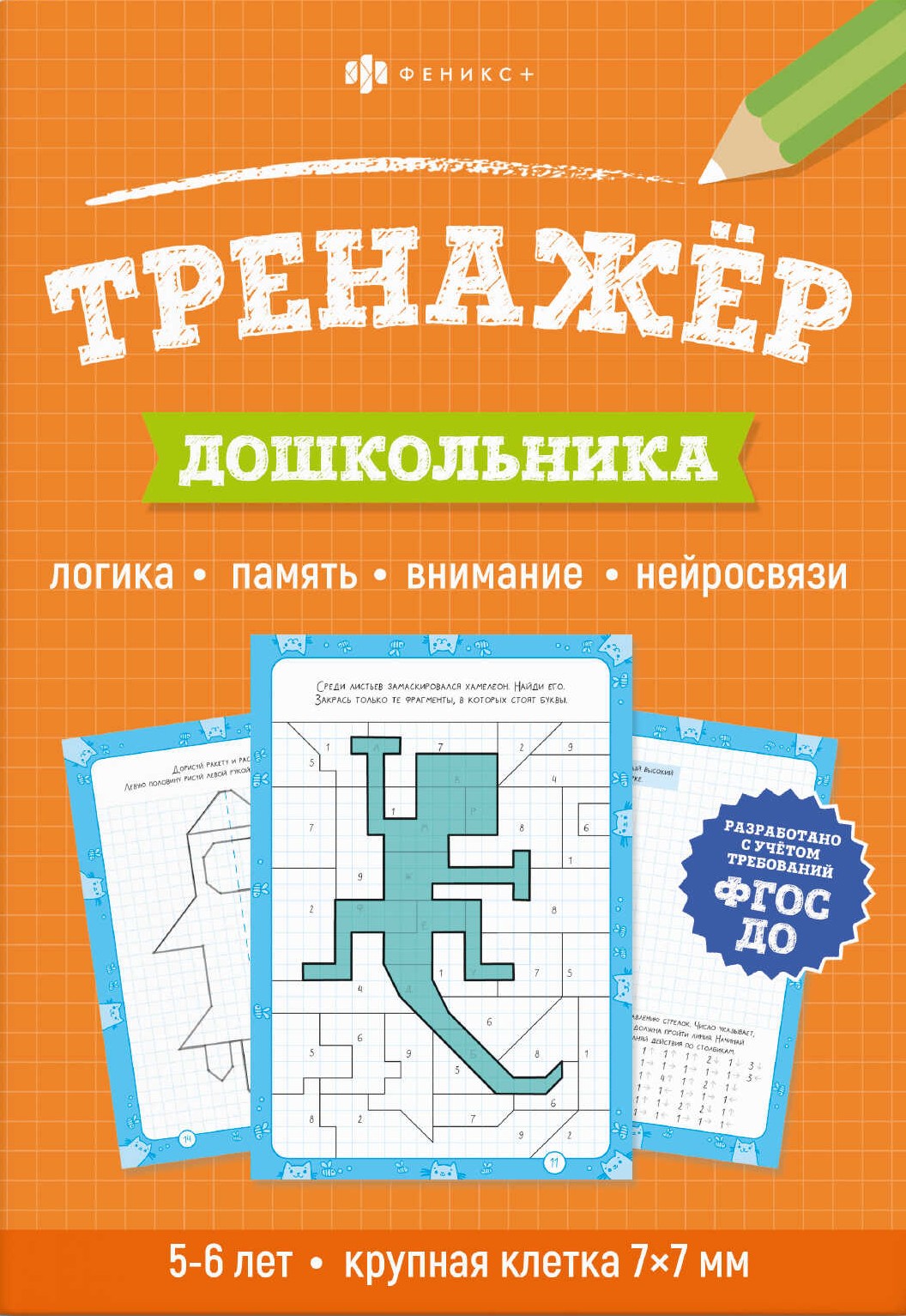 Тренажёр дошкольника. Логика, память, внимание, нейросвязи. 5-6 лет