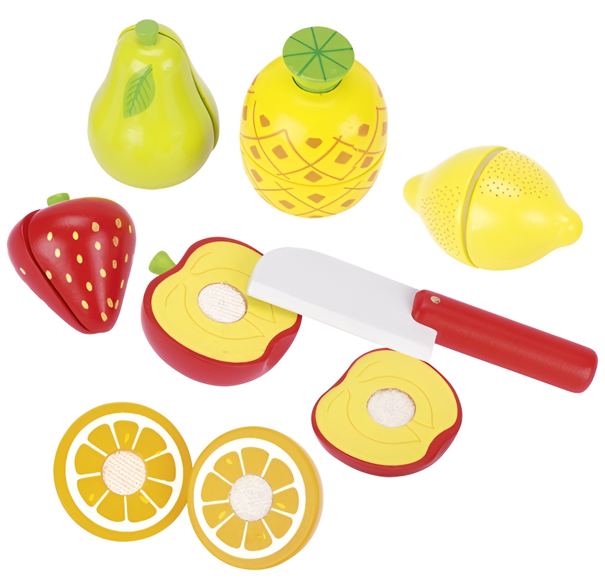 Play Set - Fruits with Velcro, 13 Pieces
