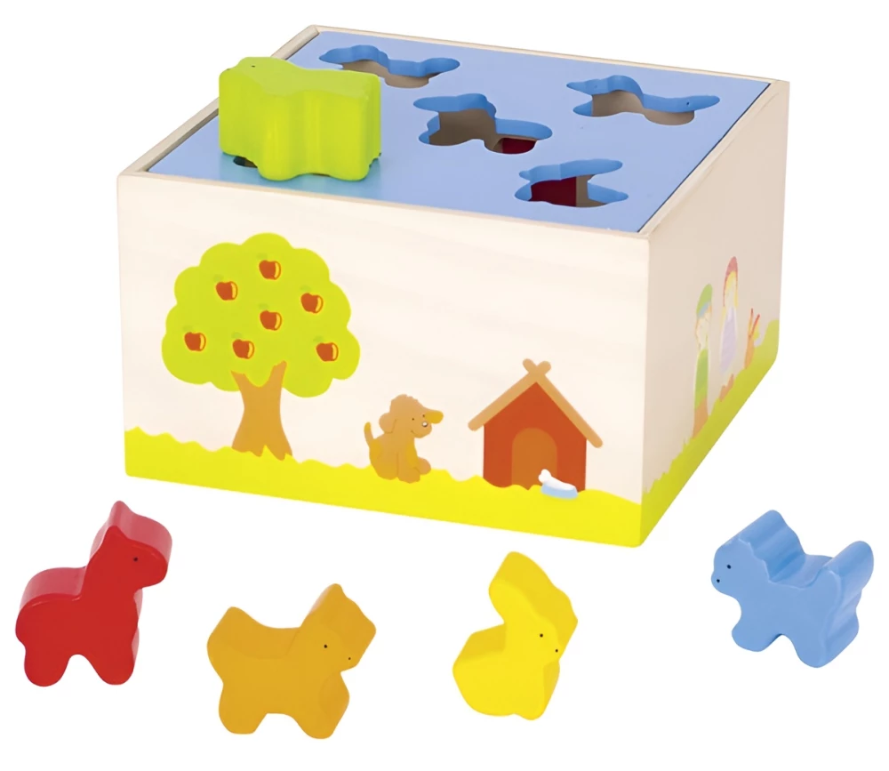 Деревянный сортер - Животные фермы, 7 деталей