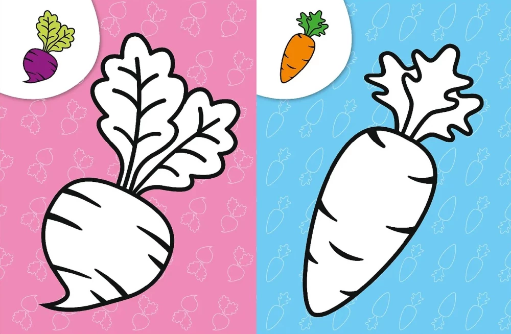 Coloring Books for the Littlest Ones. Fruits and Vegetables