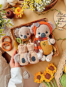 Toys, Rattles and Booties Crochet. Kits for the Little Ones