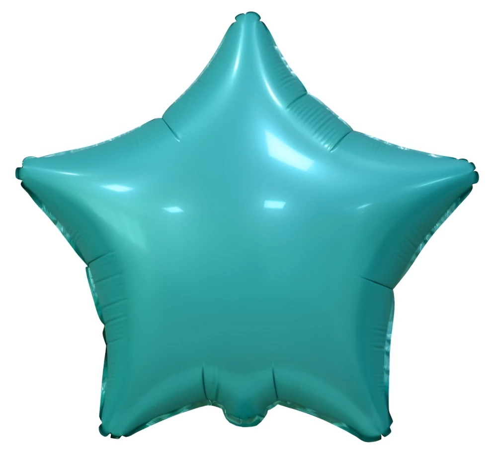 Balon foliowy - Gwiazda, morski zielony, matowy