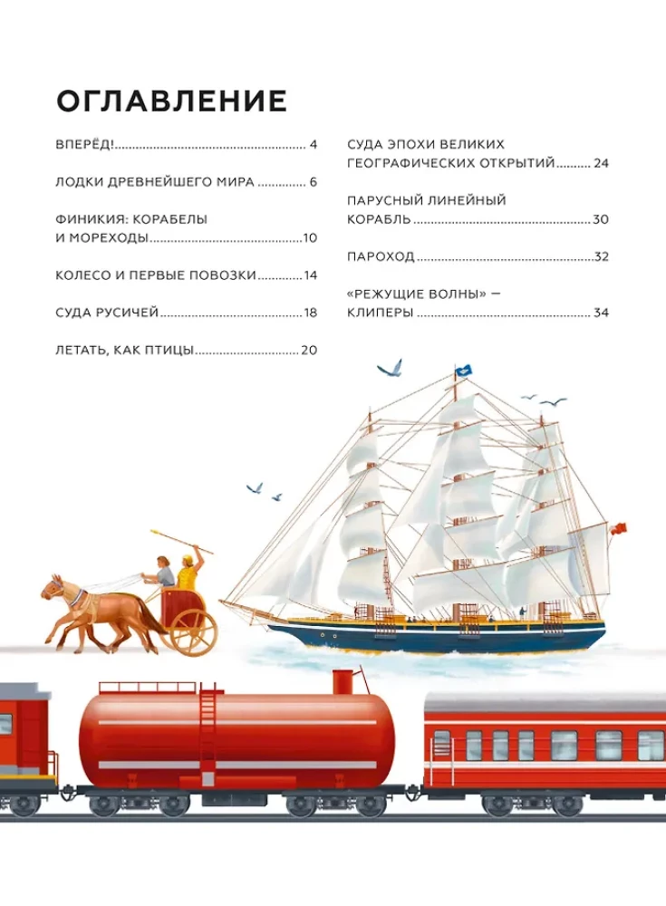 Transport. On land, on water, and in the sky