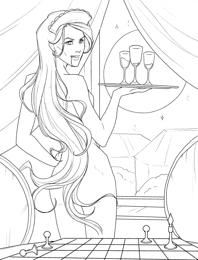 Coloring Book for Adults - The Master and Margarita. A Coloring Book about Great Love