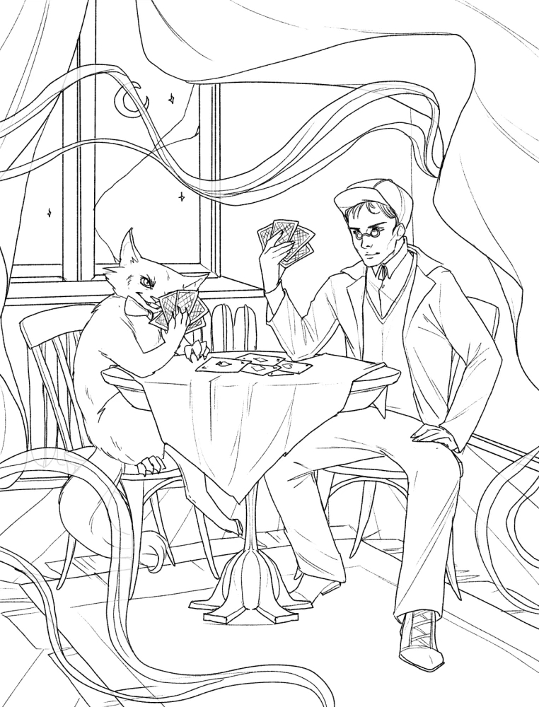 Coloring Book for Adults - The Master and Margarita. A Coloring Book about Great Love