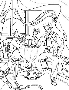 Coloring Book for Adults - The Master and Margarita. A Coloring Book about Great Love