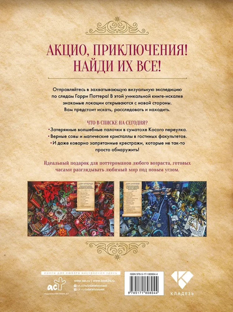 In the magical world, I am looking for... A search book for fans of the Harry Potter universe