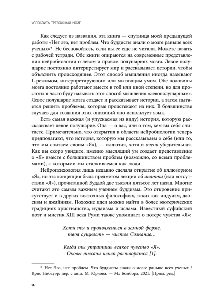 Calming the Anxious Mind. Neuropsychological Techniques for Liberation from Anxiety and Self-Criticism