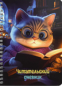 Reader's Diary - Cat with a Book, 52 sheets