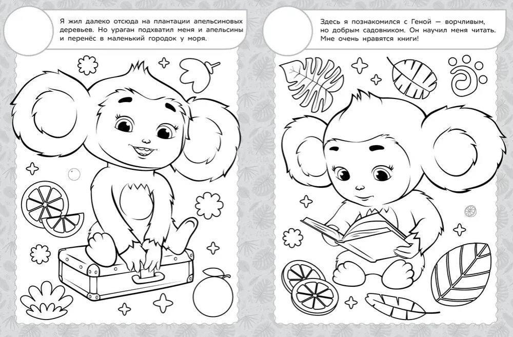 Cheburashka 2. Coloring Book with Reusable Stickers