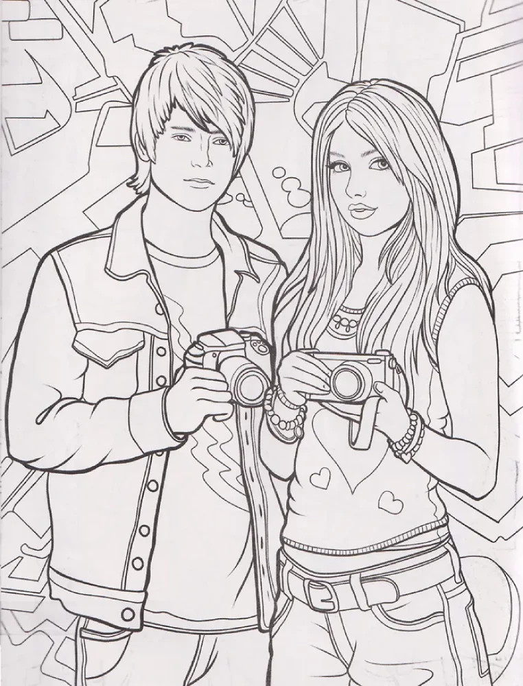 Nostalgia for the 2000s. Coloring book - anti-stress