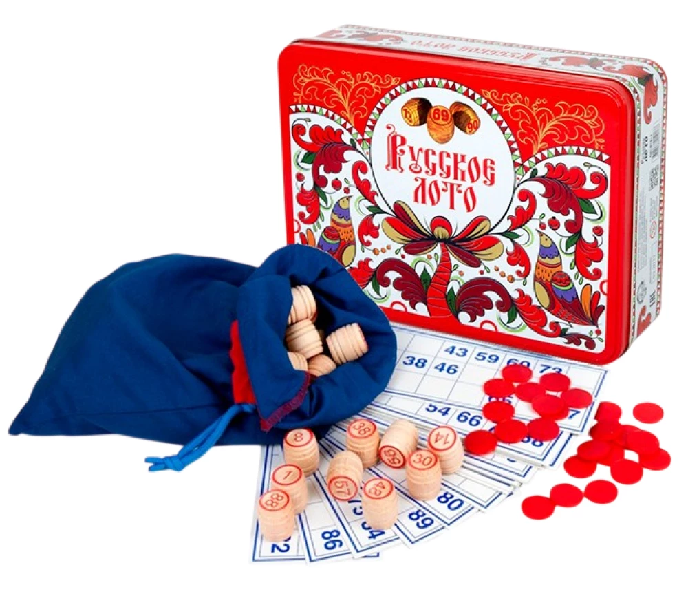 Настольная игра - Лото традиционное (жестяная коробка)