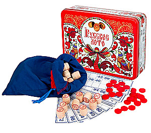 Настольная игра - Лото традиционное (жестяная коробка)