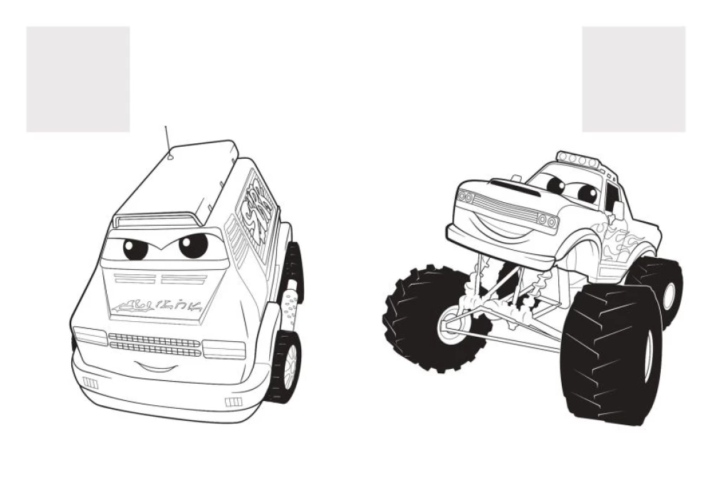 Little Trucks. Towards Adventures! Coloring Book with Stickers