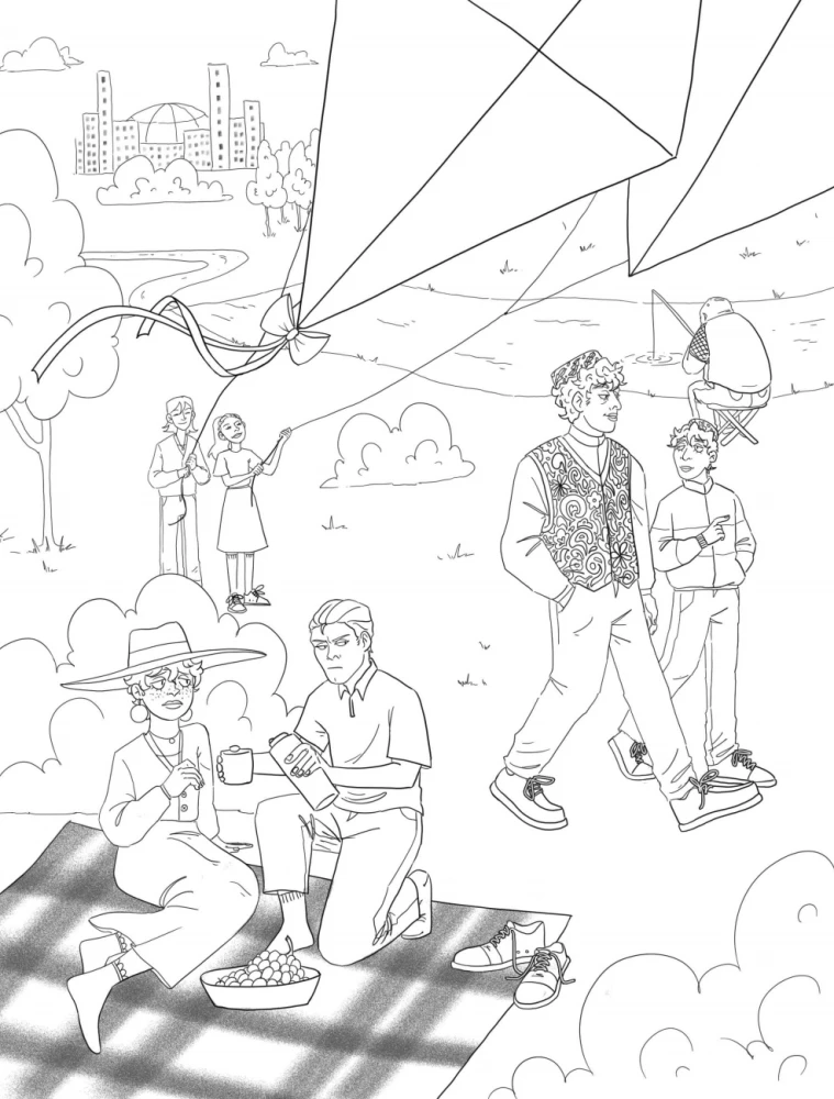 The City of Suspicious People. A Coloring Investigation based on a Book Bestseller