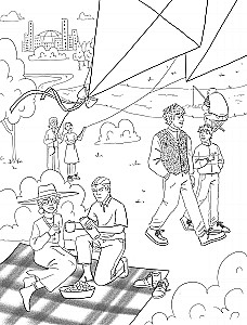The City of Suspicious People. A Coloring Investigation based on a Book Bestseller