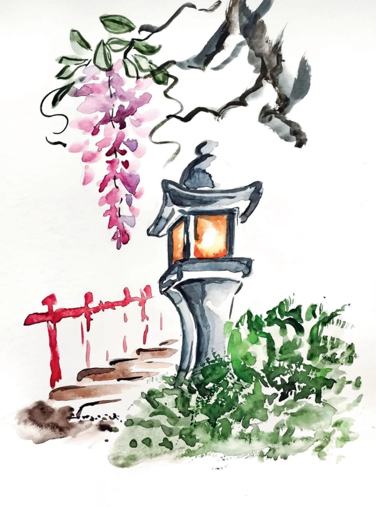 Japanische Aquarell. Die Kunst der Leichtigkeit