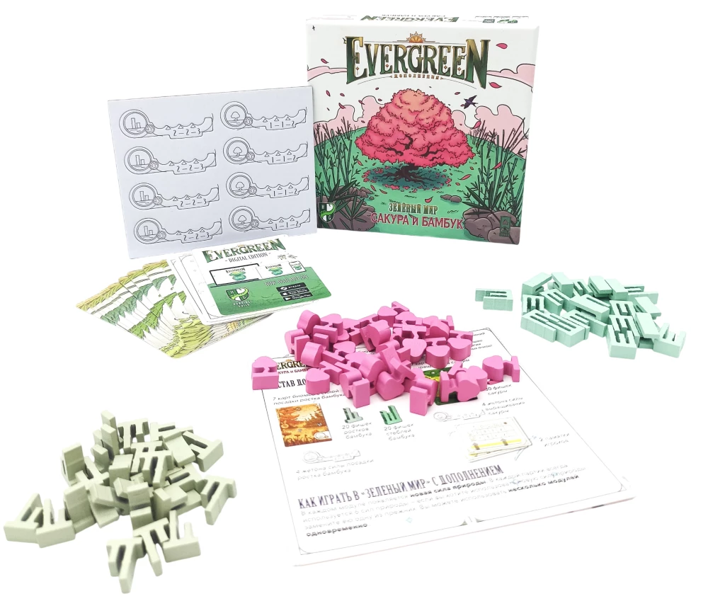 Настольная игра - Evergreen. Сакура и бамбук (дополнение)