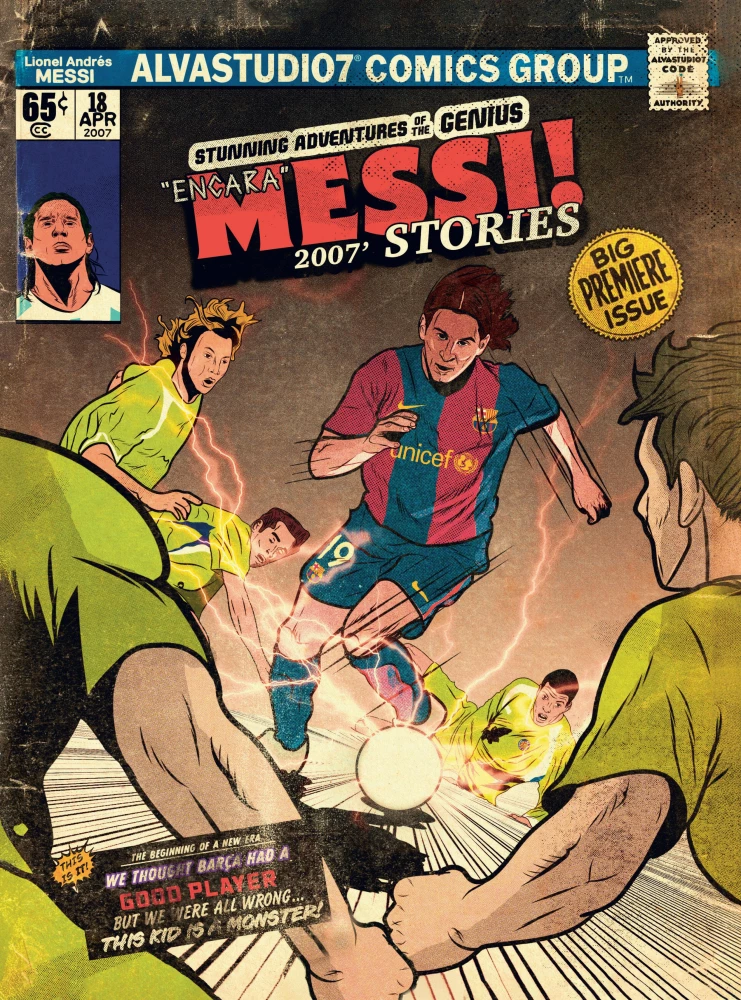 Football Superheroes. Football in Comic Illustrative Style: 80 Legends of World Football