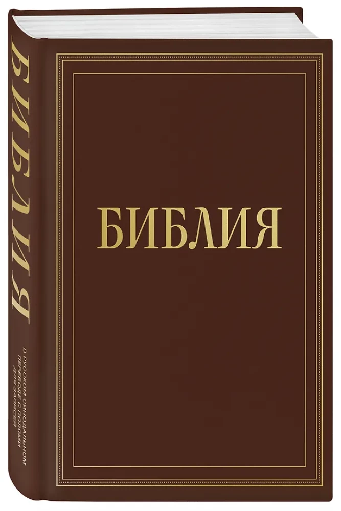 Die Bibel in der russischen synodalen Übersetzung mit Notizfeldern (braun)
