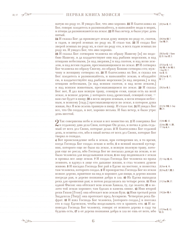 Die Bibel in der russischen synodalen Übersetzung mit Notizfeldern (braun)