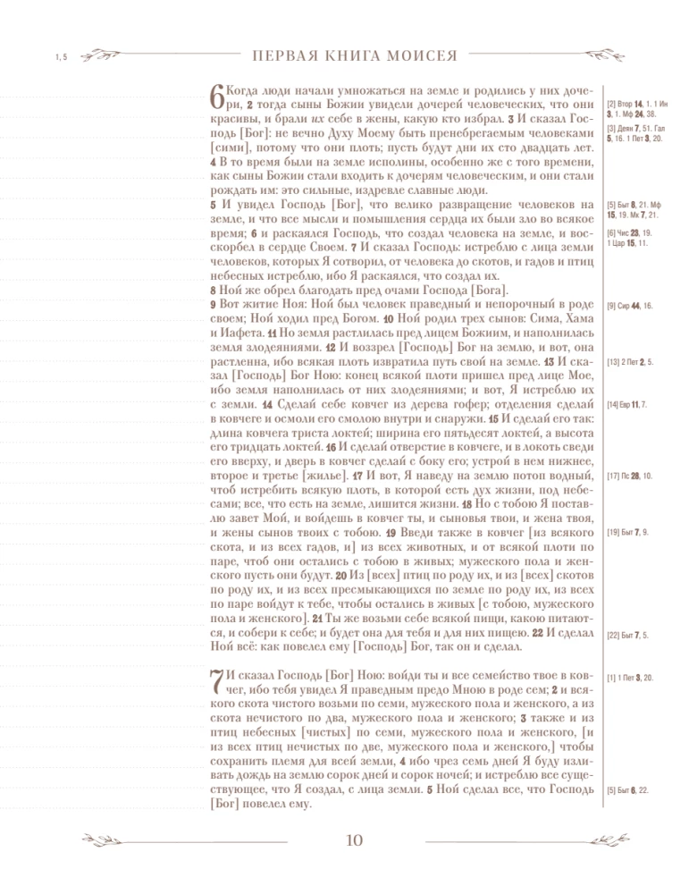 Die Bibel in der russischen synodalen Übersetzung mit Notizfeldern (braun)