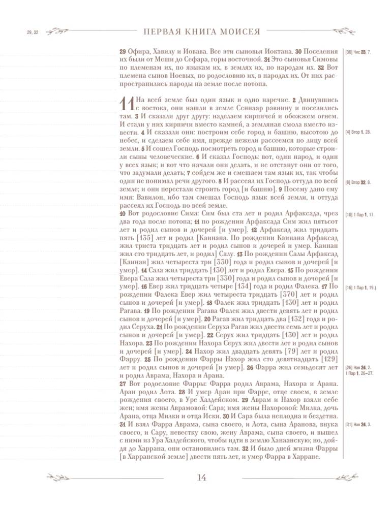 Die Bibel in der russischen synodalen Übersetzung mit Notizfeldern (braun)