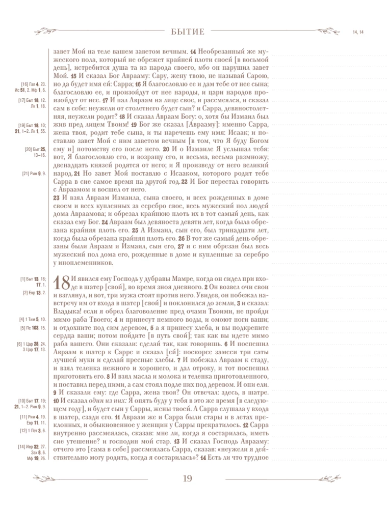Die Bibel in der russischen synodalen Übersetzung mit Notizfeldern (braun)