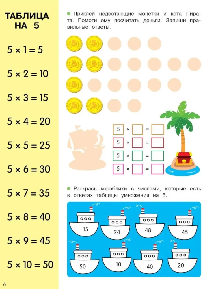 Multiplication Table. Activity for Elementary School