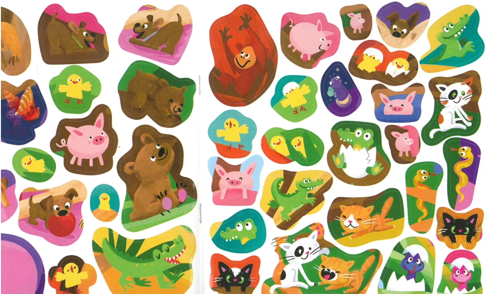 Fun Reusable Stickers - Mom and Babies