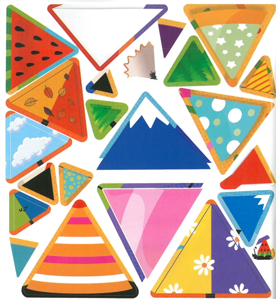 Fun Reusable Stickers - Triangle
