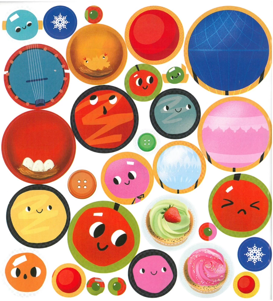 Fun Reusable Stickers - Circle