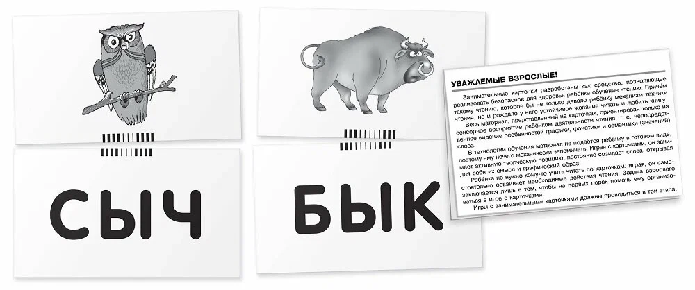 Kartešu komplekts - Kukainis. Lasām vārdus-skaņas. 1. līmenis