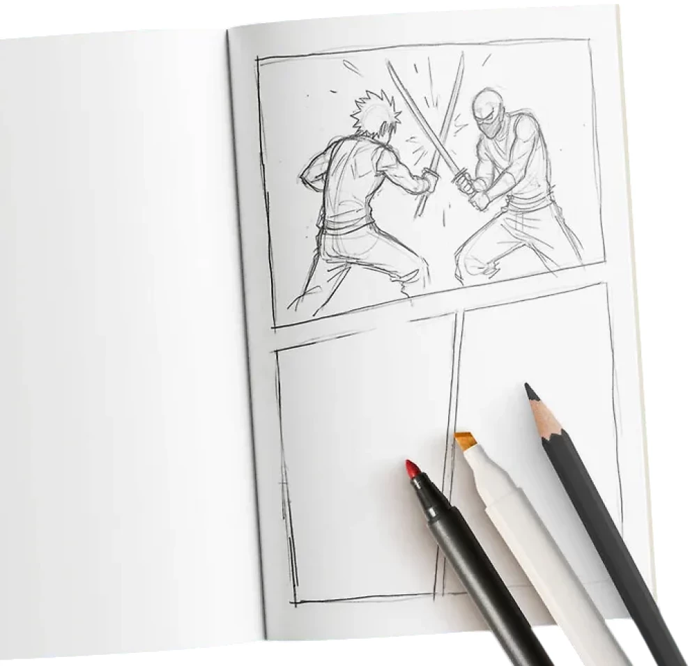 Manga Drawing Sketchbook. Create Your Own Story